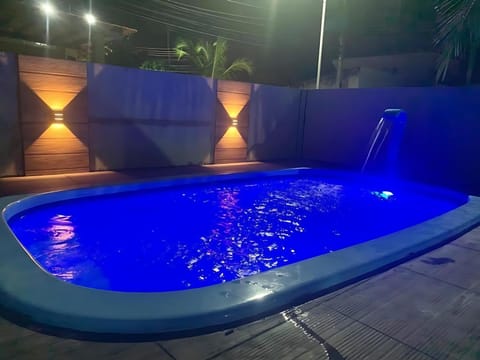 Night, Pool view, Swimming pool