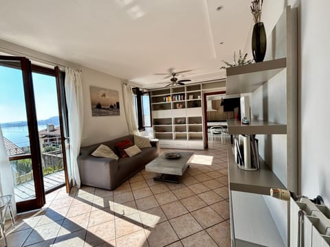 Living room, Seating area, Lake view