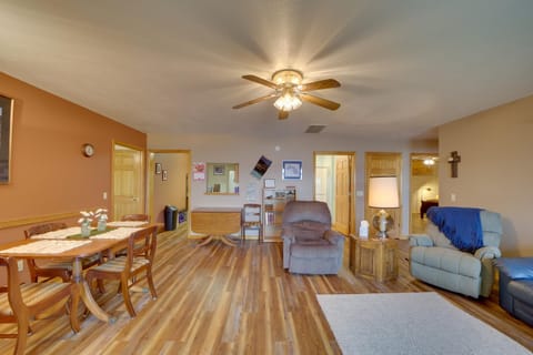 Boat Dock and Fire Pit Sunset Cove Lakefront Gem Apartment in Lake O The Cherokees