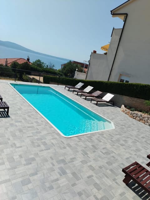 Patio, Day, Natural landscape, Pool view, Sea view, Swimming pool, sunbed