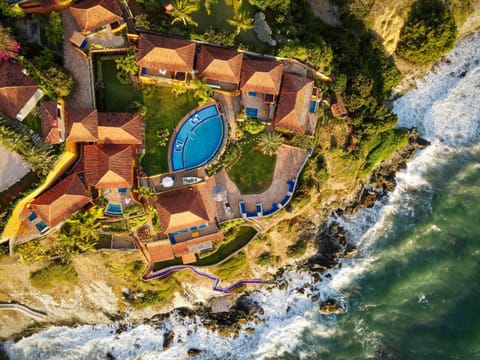 Property building, Natural landscape, Bird's eye view, Beach