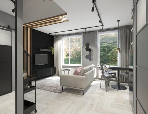 TV and multimedia, View (from property/room), Kitchen or kitchenette, Living room, Decorative detail, Seating area, Dining area, City view, Area and facilities, hair dresser, internet, locker