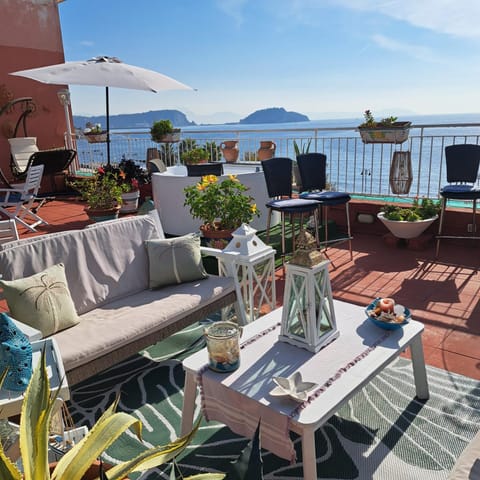Patio, Natural landscape, Seating area, Sea view