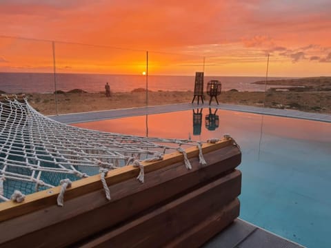 Pool view, Sea view, Swimming pool, Sunset, sunbed