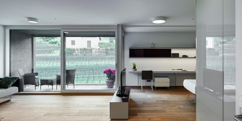 TV and multimedia, View (from property/room), Balcony/Terrace, Living room, Garden view