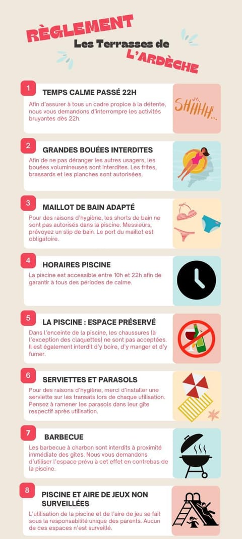 Sablières - Les terrasses de l’Ardèche House in Vallon-Pont-d'Arc