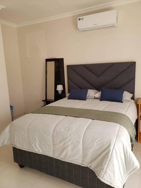 Bed, air conditioner