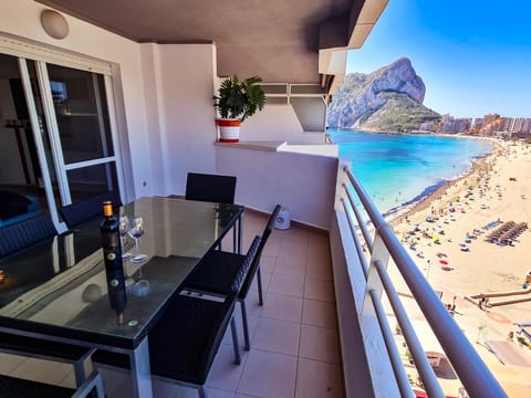 View (from property/room), Balcony/Terrace, Beach, Landmark view, Sea view