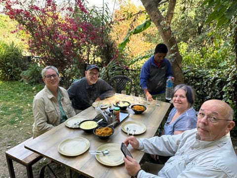 Food and drinks, Garden view, group of guests