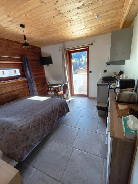 Bed, Kitchen or kitchenette, Living room, Photo of the whole room, Dining area, Bedroom