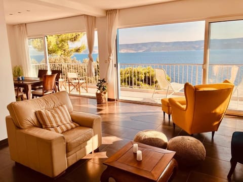 Living room, Seating area, Sea view