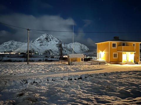 Property building, Night, Natural landscape, Winter, Mountain view, Sea view