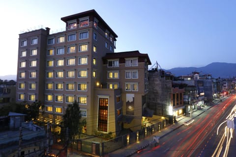 Facade/entrance, Spring, Street view, Sunset