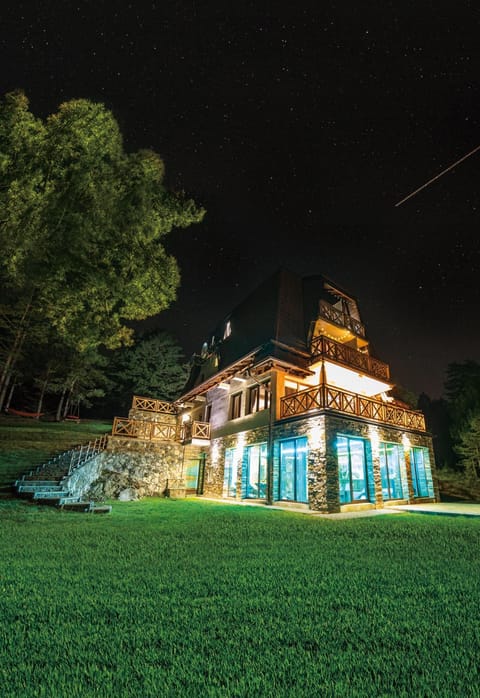 Property building, Night, Swimming pool, Inner courtyard view