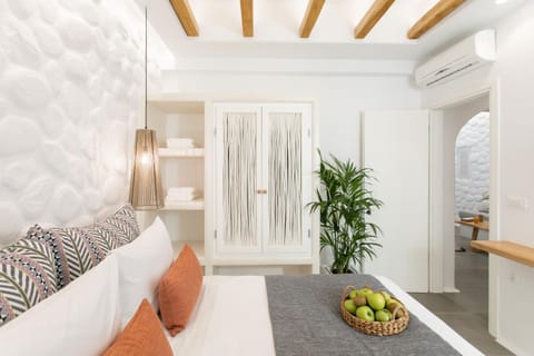 Bed, Bedroom, towels, wardrobe, air conditioner