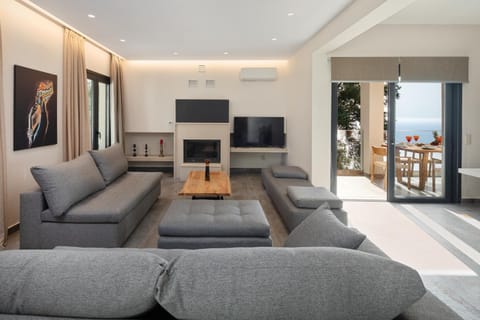 Living room, Seating area, Sea view