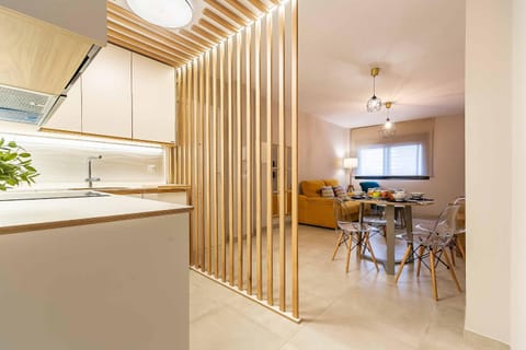 Living room, kitchen