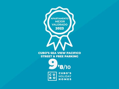 Cubo's Sea View Pacifico Street & Free Parking Apartment in Malaga
