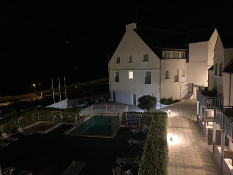 Property building, Night, Pool view