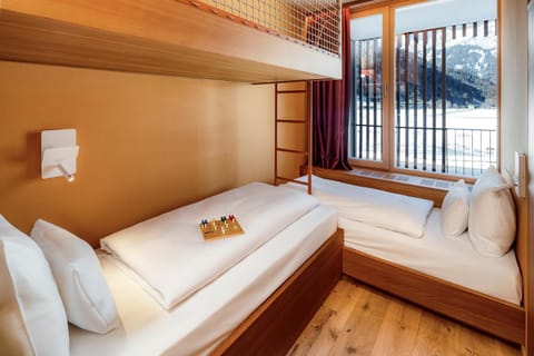 Bed, View (from property/room), Bedroom, Garden view, Mountain view, bunk bed