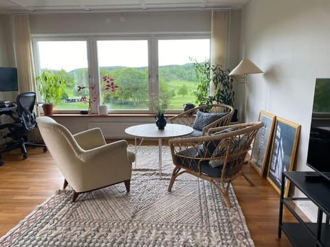 Living room, Seating area, Garden view