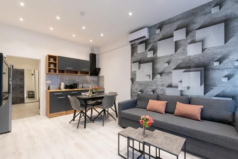 Kitchen or kitchenette, Living room, Dining area
