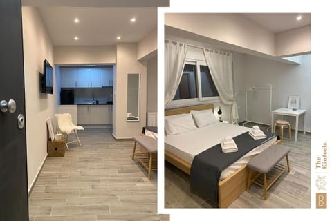 Bed, Kitchen or kitchenette, Photo of the whole room, Bedroom, towels