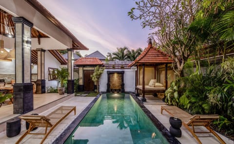 Swimming pool, Sunset