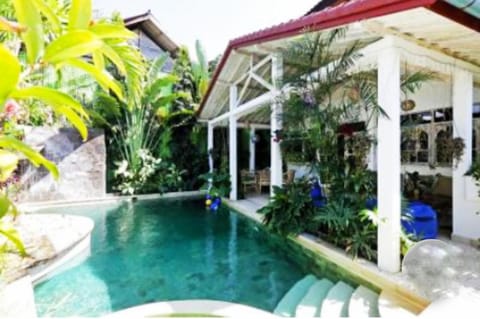 Property building, Patio, Day, Garden, Garden view, Pool view, Swimming pool
