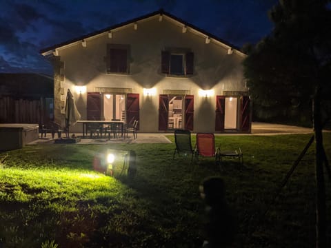Property building, Night, Natural landscape, Garden, Garden view
