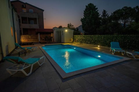 Patio, Swimming pool, Sunset