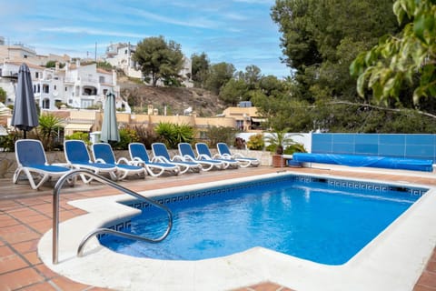 Property building, Living room, Swimming pool