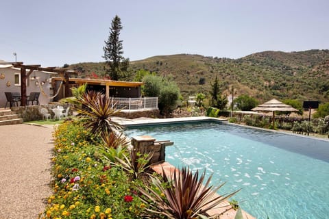 Property building, Living room, Swimming pool