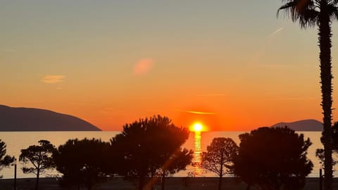Beach, Sea view, Sunset