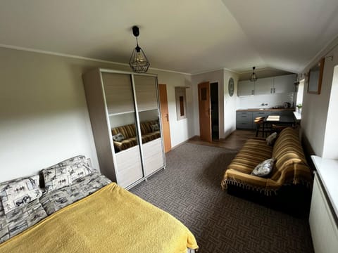 Bed, Bathroom, Kitchen or kitchenette, wardrobe