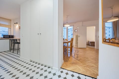 Living room, microwave, kitchen