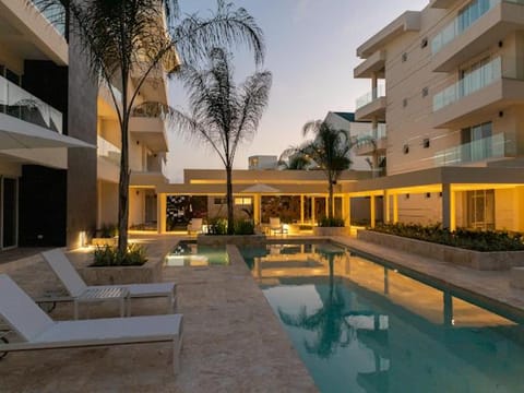 Property building, Pool view, Swimming pool
