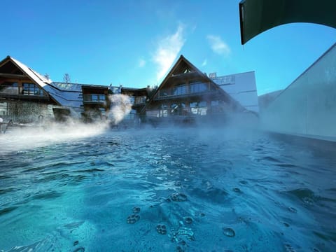 Winter, Mountain view, Pool view, Swimming pool