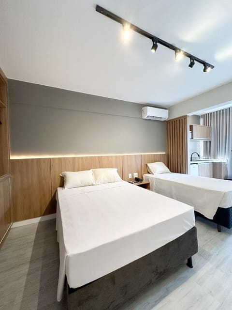 Bed, air conditioner