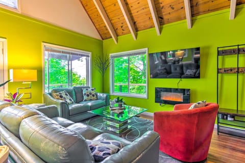 Mtn-View Gem in Lake Lure with Game Room and Fire Pit House in Lake Lure