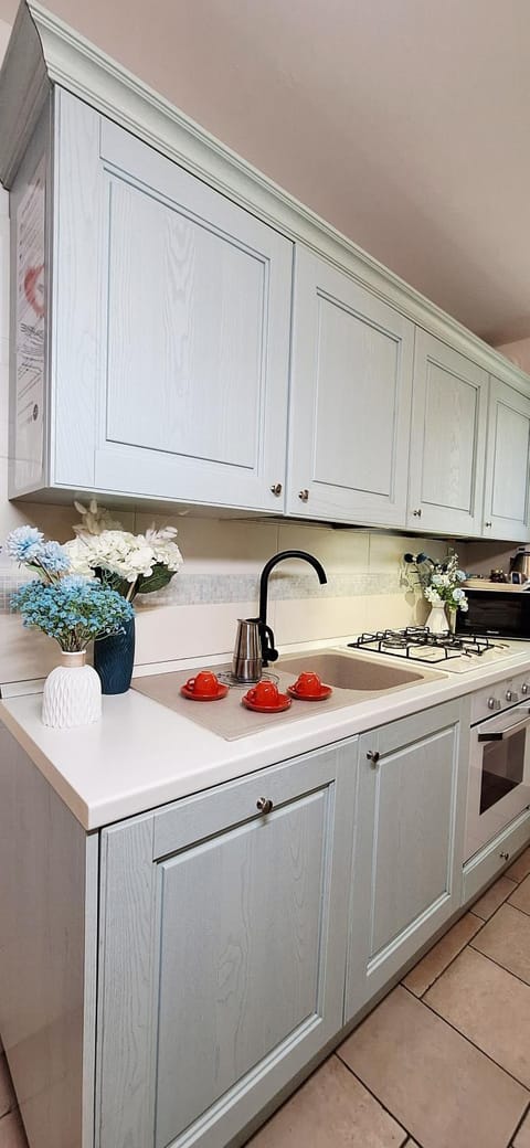 Kitchen or kitchenette, dishwasher, stove