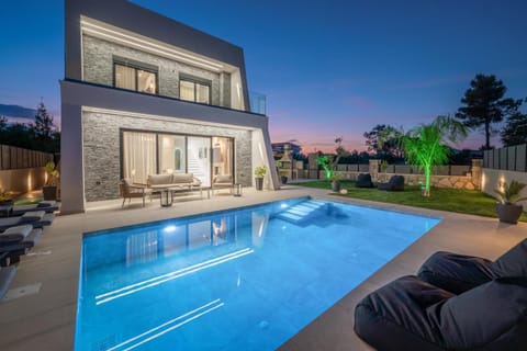 Property building, Patio, Day, Night, Natural landscape, Pool view, Swimming pool, sunbed