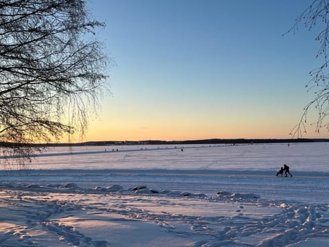 Property building, Property logo or sign, Natural landscape, Winter, Skiing, Lake view, Sports