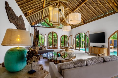 Communal lounge/ TV room, Living room, Seating area, Pool view, Swimming pool