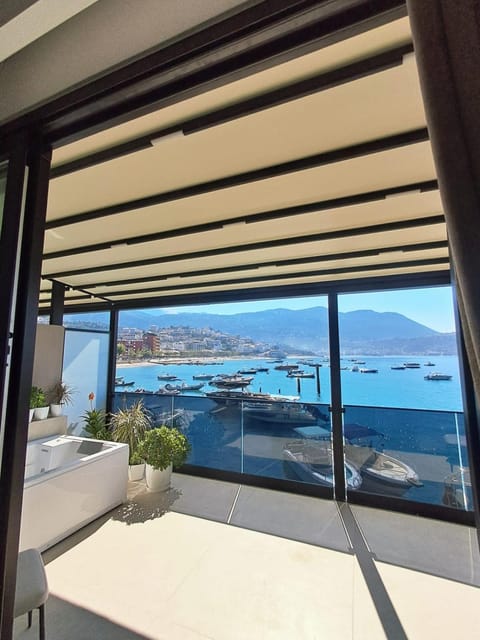 Patio, Day, View (from property/room), Balcony/Terrace, Bedroom, Mountain view, Sea view