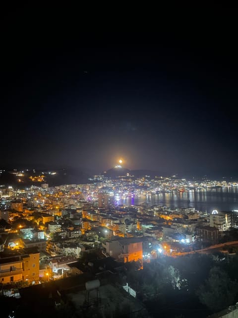 Night, Natural landscape, City view, Sea view