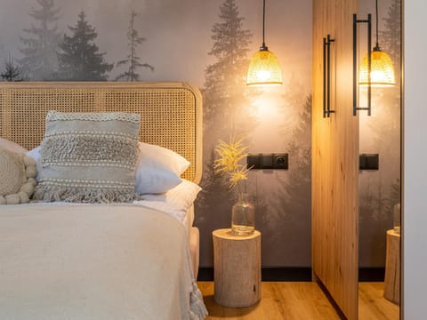 Bed, Decorative detail, Bedroom