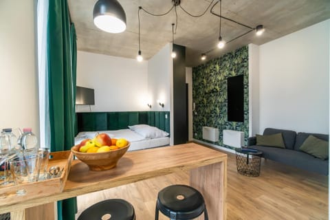 Bed, Living room, Photo of the whole room, Seating area, Bedroom