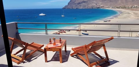 Natural landscape, View (from property/room), Balcony/Terrace, Beach, Sea view, sunbed