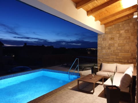 Swimming pool, Sunset